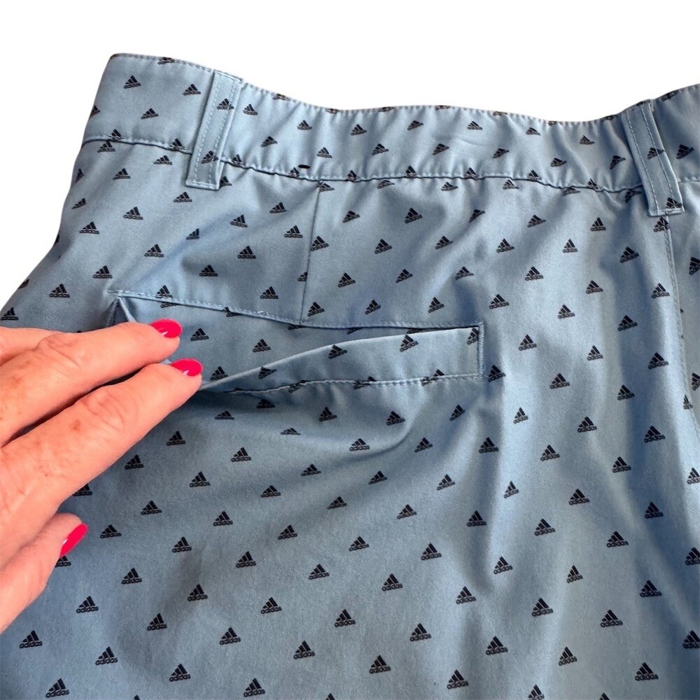 Adidas Ultimate 365 Golf Shorts Mens Size 40 Blue Geometric Logo Print - Picture 7 of 7